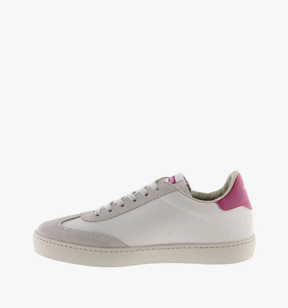 NEW VICTORIA women's berlín faux leather and split leather sneaker in fuchsia